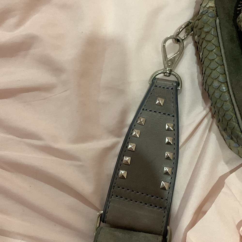 Authentic Claris Virot Charly Python Beige/Gray S… - image 3